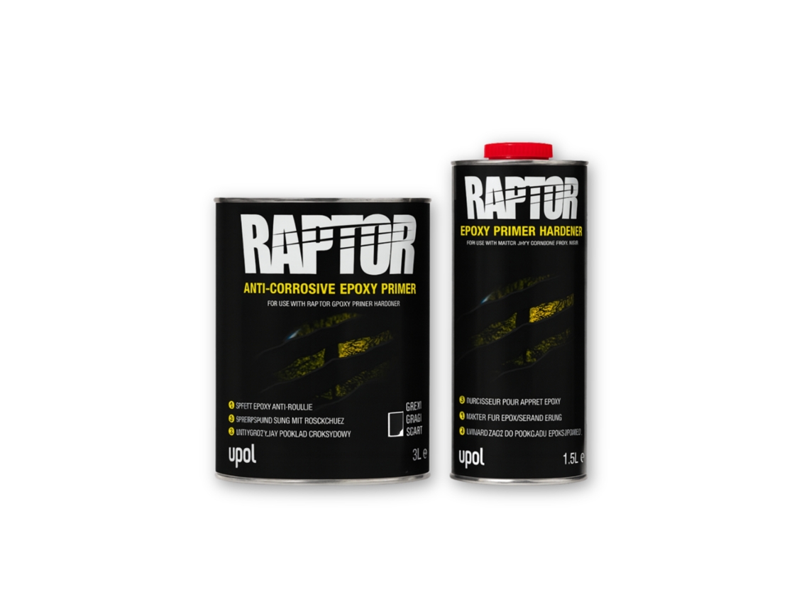 Imprimación epoxi anticorrosiva gris Raptor 2k 4,5 l