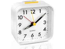 Reloj Despertador Analógico Silencioso Saisiyiky Des03 Con Luz Nocturna Función Repetición Para Casa (blanco)