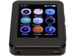 Reproductor MP3 Bluetooth YIZHOOD MP08 2.5Inch Pantalla táctil 4G TF Card (Negro)