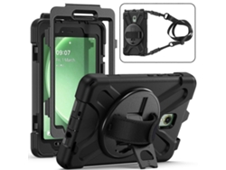 Funda híbrida de silicona Facpoet con asa giratoria y correa para el hombro para Samsung Galaxy Tab Active5 X300