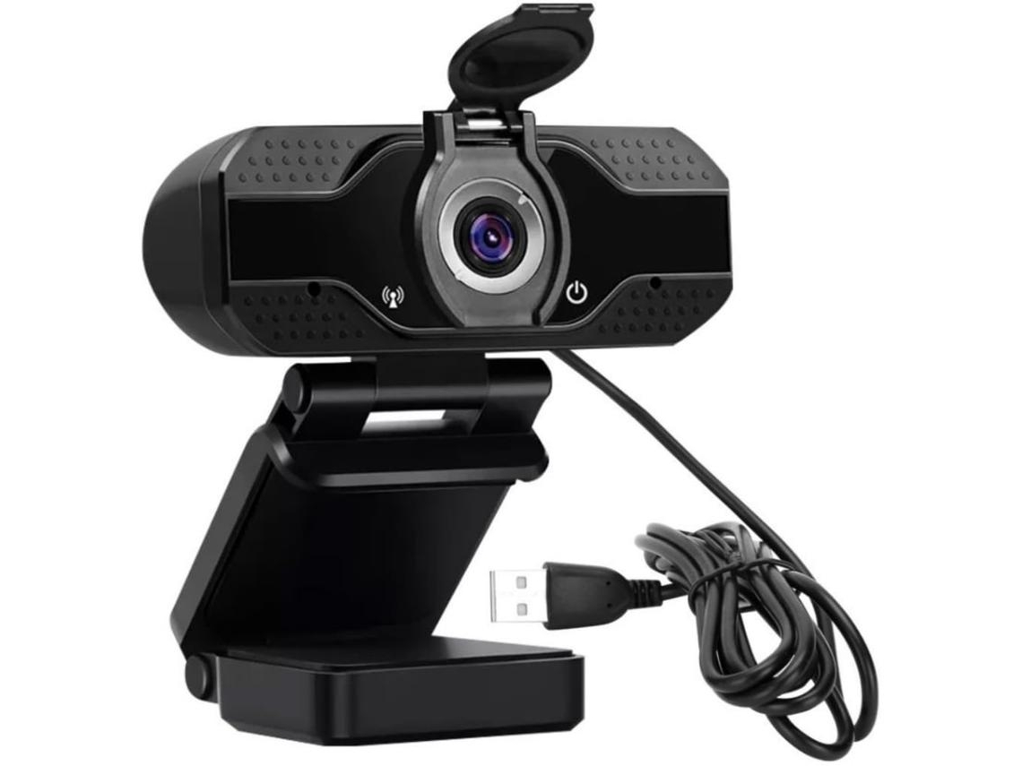 Cámara web HD 1080P cámara web con micrófono cámara USB para computadora portátil de escritorio con pantalla panorámica de 110 grados cámara web de transmisión para llamadas IKIKSO