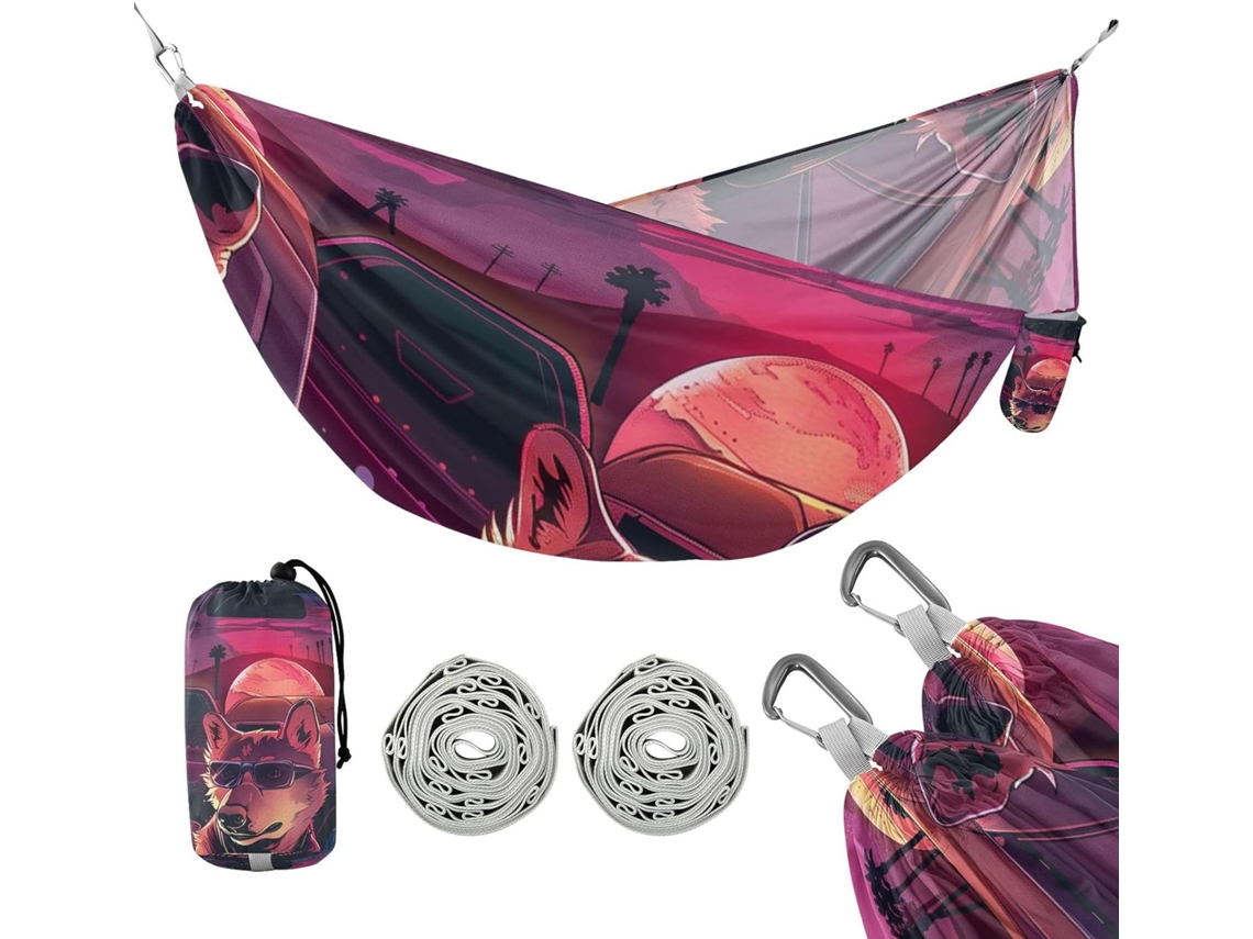 Hamaca HEALEVED de algodón, fabricada con nailon y tejido transpirable, ideal para acampar y para la playa.