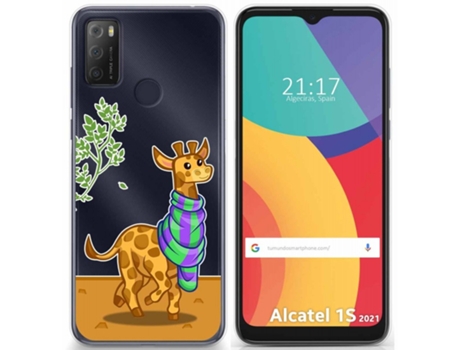 Carcasa Alcatel 1S 2021 / 3L 2021 TUMUNDOSMARTPHONE Dibujos Transparente Multicolor