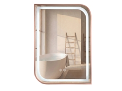 Espejo Rea Zone Brush Rose Gold 70x50 Led