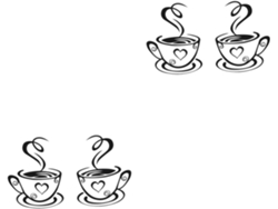 Juego De 10 Pegatinas De Pared De Pvc Con Elegante Diseño De Taza De Café, Decorativas Para El