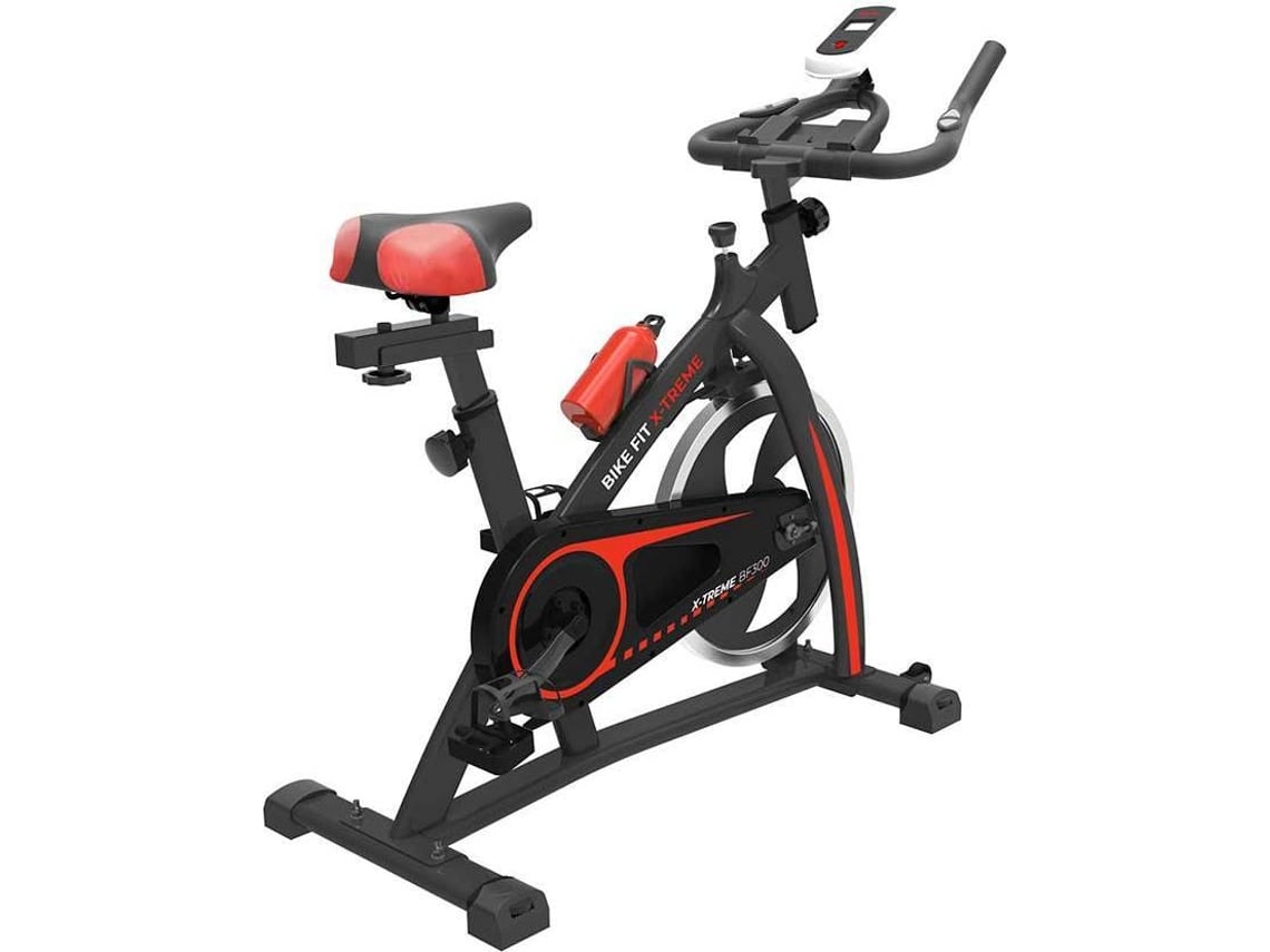 Bicicleta Prixton Xtreme bf300 rojo 105x46x112cm bike fit spinning de estatica indoor volante inercia 6 kg manillar y asiento ajustable rastrales 120