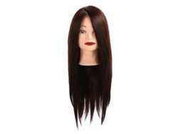 Cabeza De Maniquí Con Pelo Sintético 85% Real Para Entrenamiento En Cosmetología