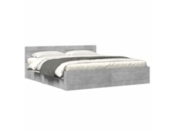 Maison Exclusive - Cama Con Cabecero Madera De Ingeniería Gris Hormigón 180x200 Cm
