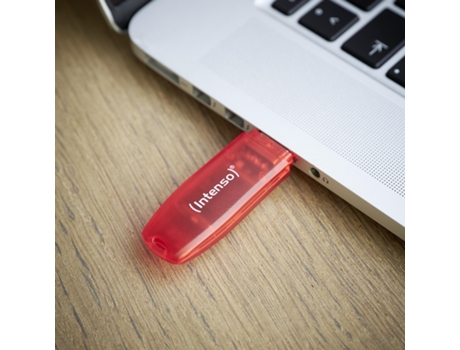 Memoria USB Intense Rainbow Line 128Gb Usb Tipo-A 2.0 Rojo Transparente
