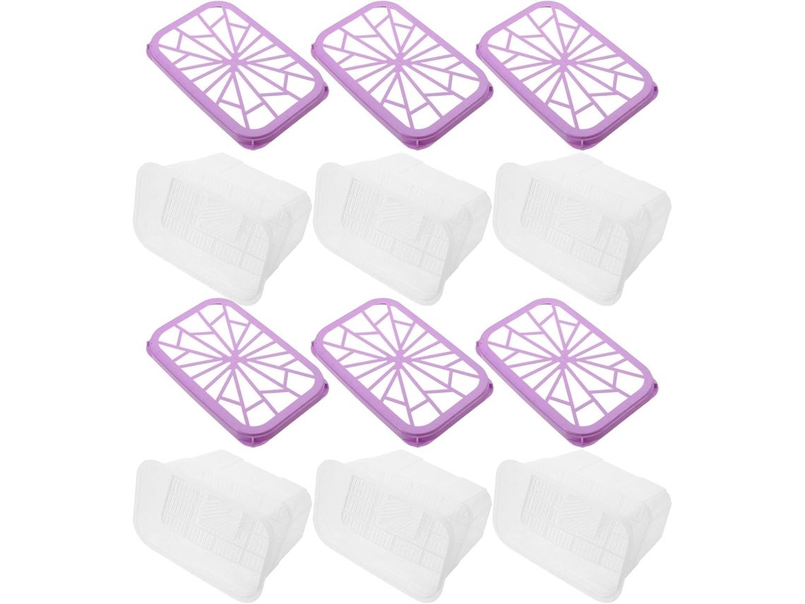 Juego de 6 cajas de plástico reutilizables que absorben la humedad, recipientes vacíos con tapa. SFUSHOS