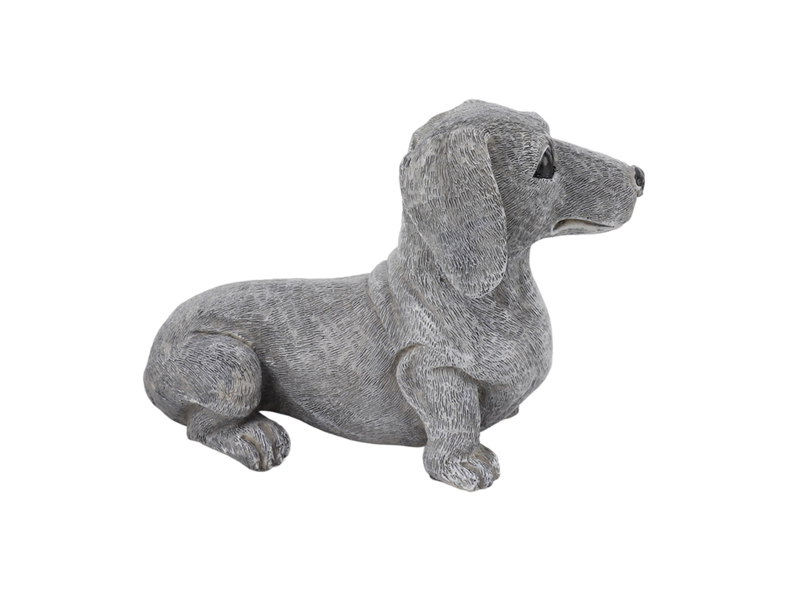 Baok - Escultura de perro salchicha en resina, adorno para exteriores, regalo para amantes de los perros, decoración para jardín, patio y hogar.