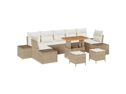Maison Exclusive - Conjunto De Sofás De Jardín Con Cojín 10 Pcs Beige Poliratán