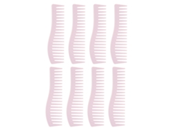 8pcs Pente De Dentes Largos Abs Para Desembaraçar Cabelo Portátil Sem Cabo Pente De Shampoo Estilo Para Casa Viagem