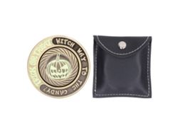 Dan26-moneda Haptics Deslizante Magnética Con Patrón De Calabaza Luminoso, Juguete Antiestrés Para Adultos, Adolescentes Y Niños