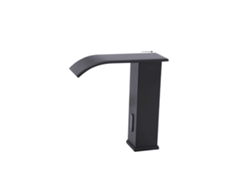 Grifo automático con sensor, diseño de cascada, agua fría y caliente, color negro OEM