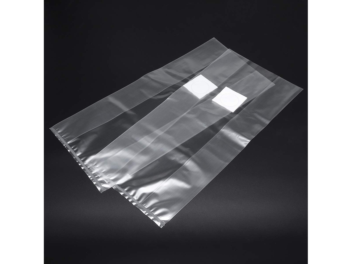 50 Bolsas De Pvc De 250 X 500 X 0,06 Mm Para Cultivo De Setas, Sustrato Resistente A Altas Temperaturas, Pre-sellables.