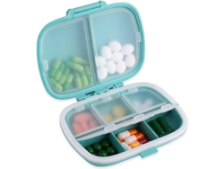 Estuche Portátil Organizador De Pastillas Para 7 Días Con 8 Compartimentos, A Prueba De Humedad.