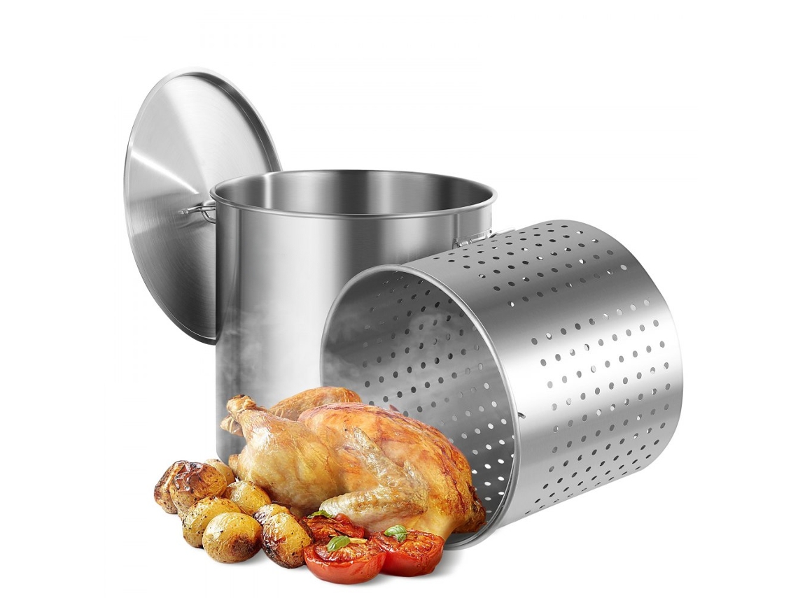 Máquina de limpieza ultrasónica de acero inoxidable de 94,6 l con cesta y tapa Tekmaquinas