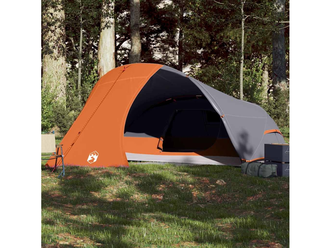 Tienda De Campaña Iglú Para 4 Personas Impermeable Naranja