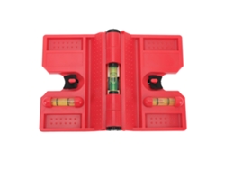 Nivel Magnético Profesional Para Postes Con 3 Tubos Plegables, Alta Precisión Para Postes, Tuberías, Barandillas, Placas, Color Rojo.