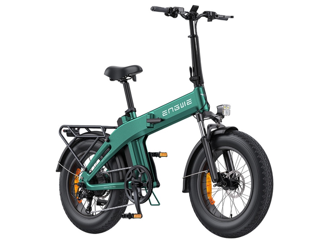 Bicicleta Eléctrica Engwe Ep-2 3.0 Boost 250w 48v 13.5ah Fat Bike 20x4.0 Autonomía 120km Freno Hidráulico App Verde