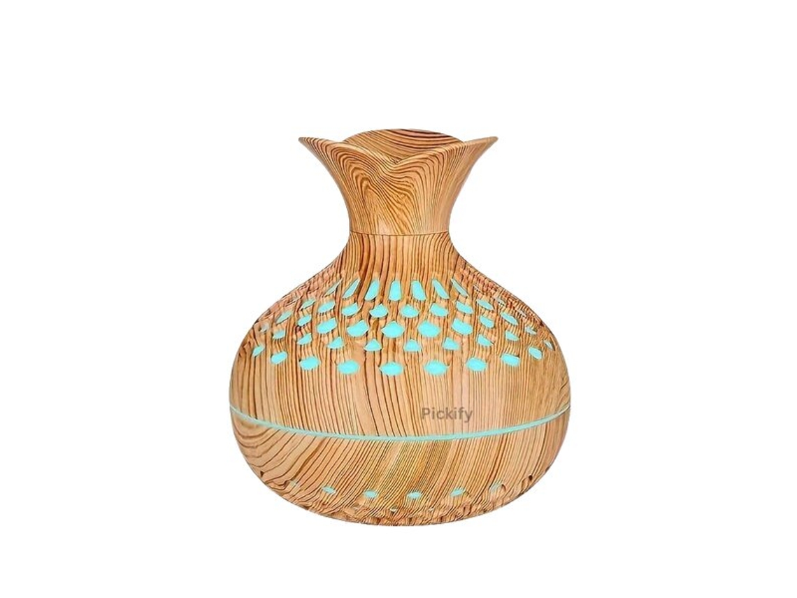 Jarrón humidificador USB de madera con luz Vayotoy