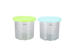 2 Envases De Helado De 600 Ml Para Ninja Nc299amz Nc300s, Libres De Bpa, Verdes Y Azules
