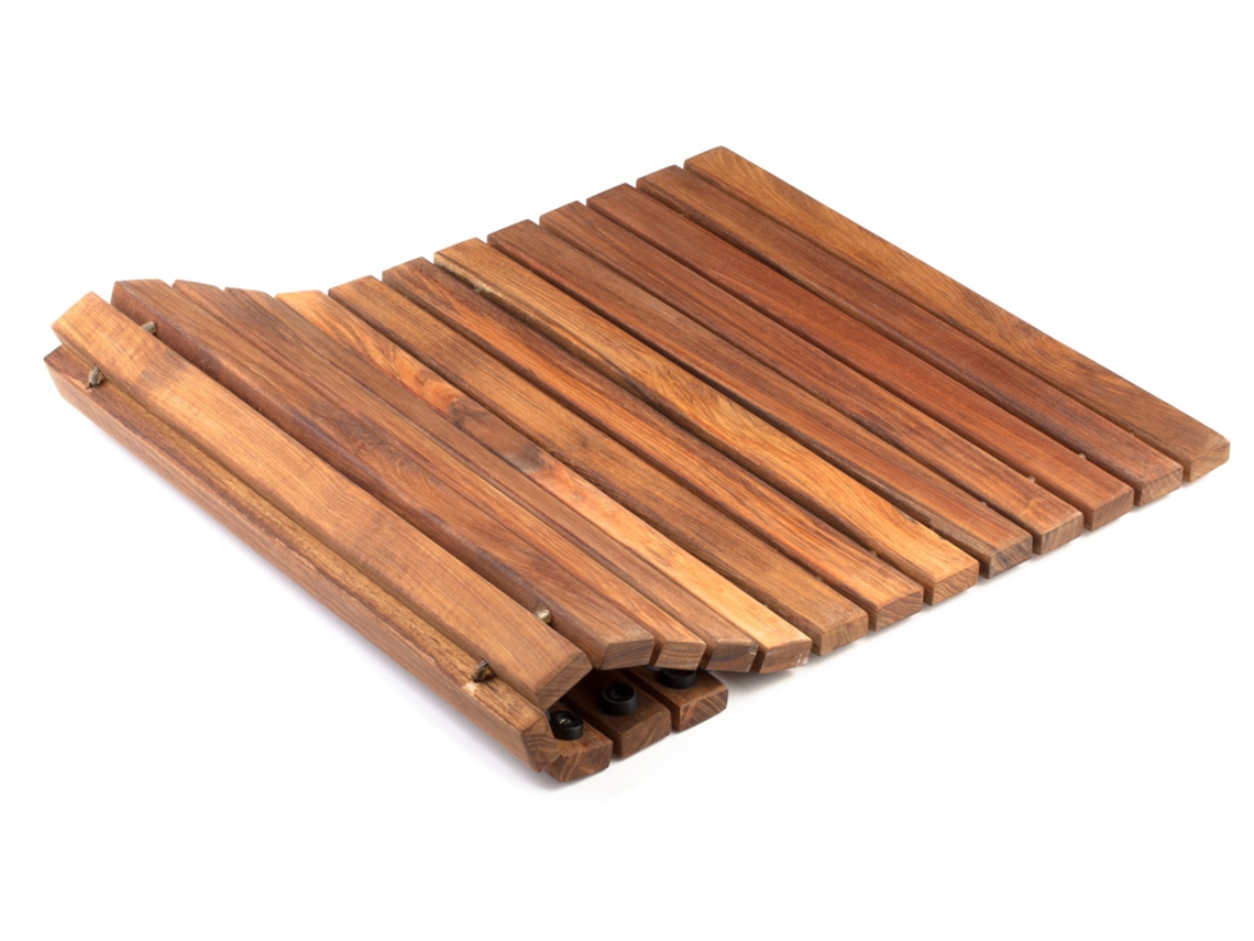 Rejilla de ducha de madera de teca Ol01351 Zenkooi 40x60cm Flexible