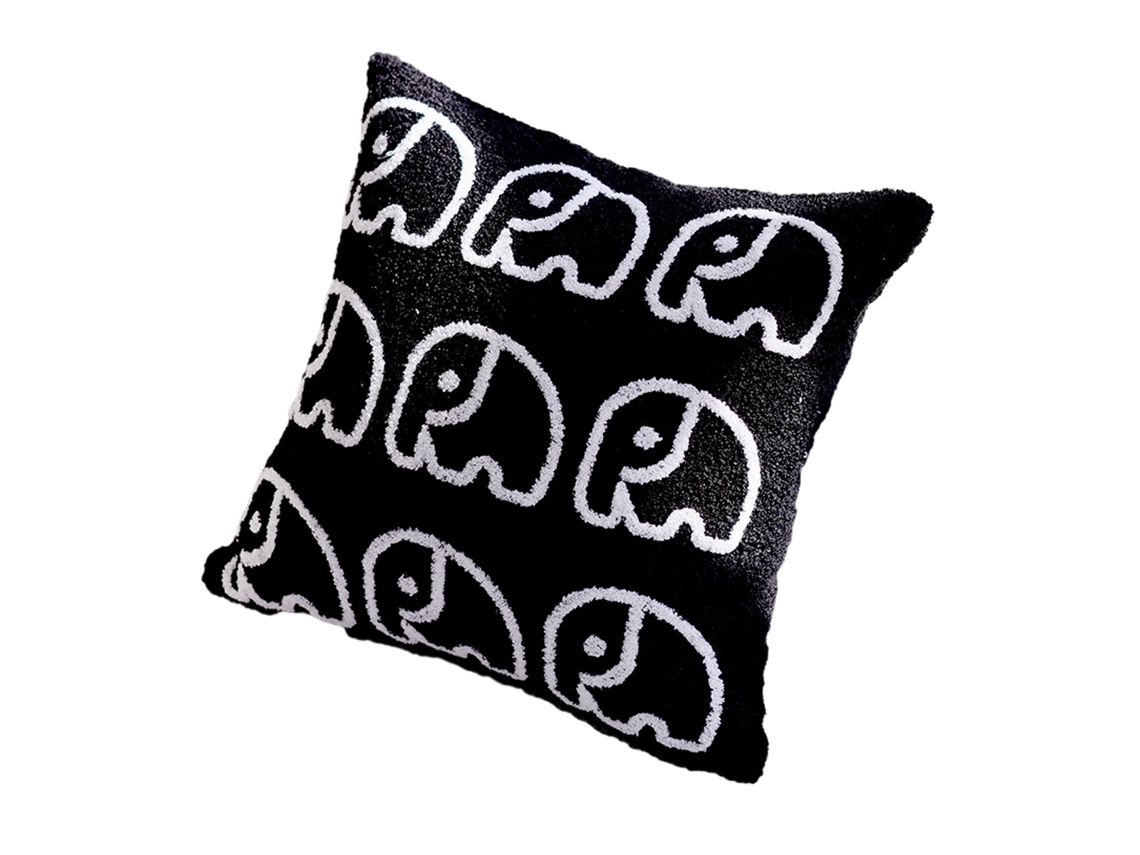 Funda Para Cojín Con Diseño De Elefante, Funda De Almohada De Lino, 45 X 45 Cm, Decoración Para Sofá Y Hogar