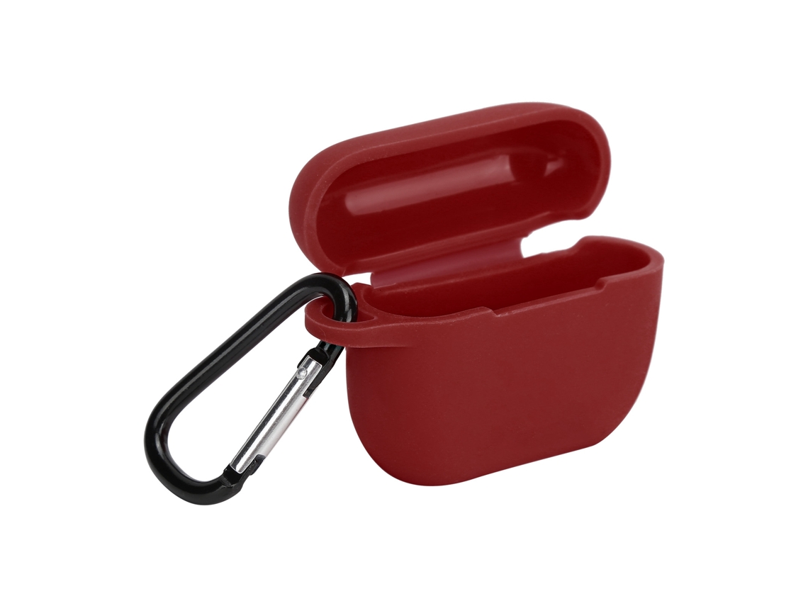 Capa De Silicone Protetora Para Estojo De Carregamento Do Fone De Ouvido Bluetooth Ios Earbuds Pro/iii Cor Vinho