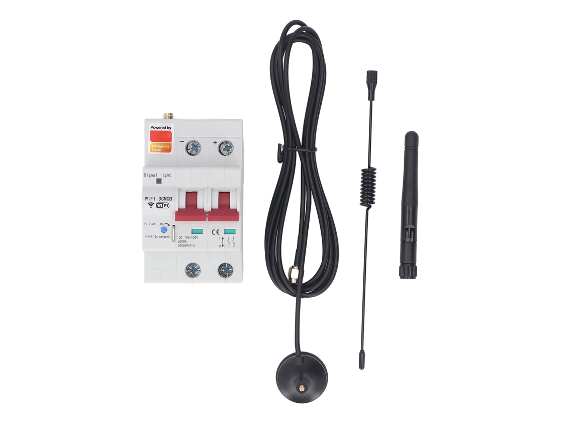 2026velora-interruptor De Circuito Dc Inteligente 2p Con Control App Y Wifi Control Por Voz Candado De Seguridad Dc10-100v 63a