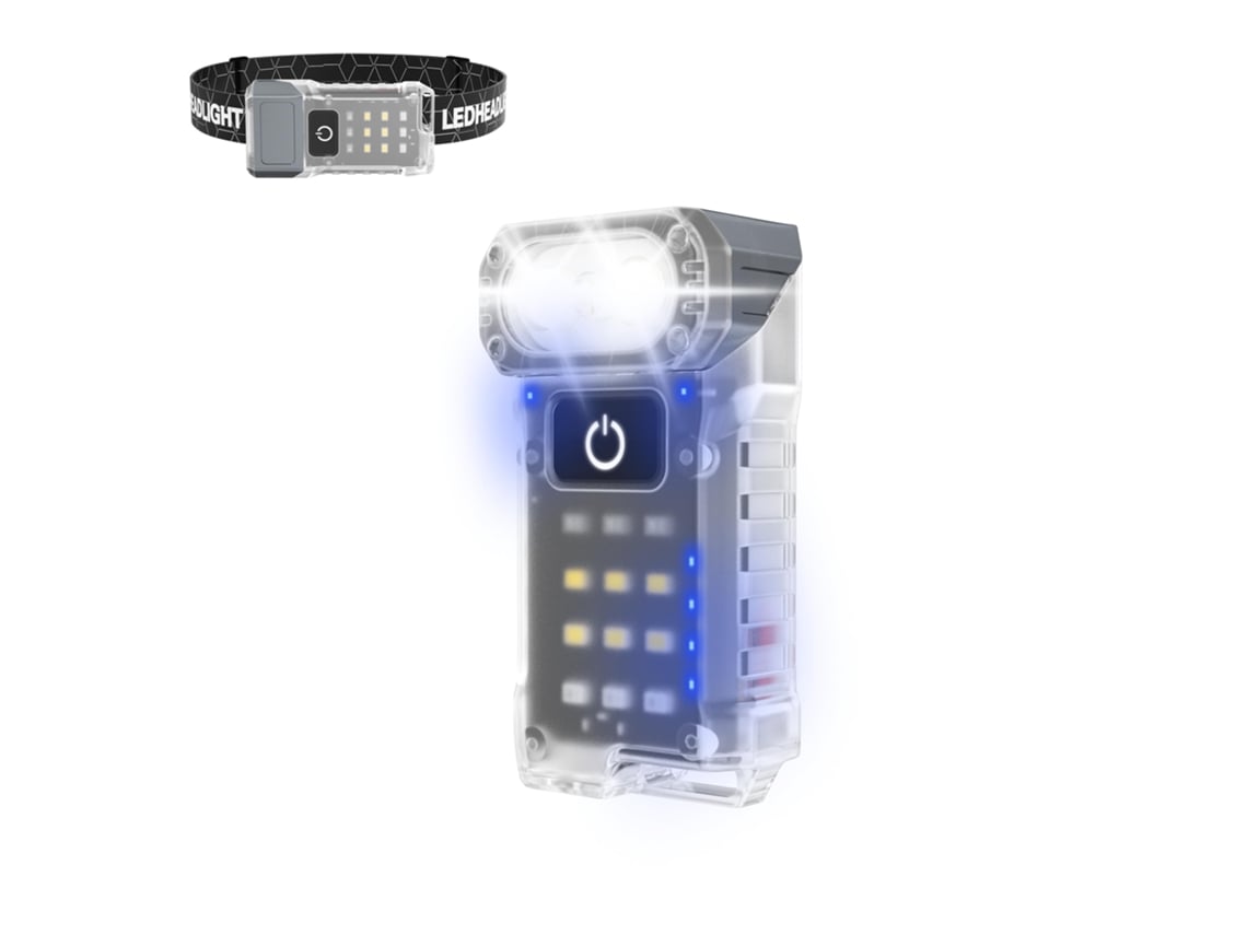 Linterna Edc Pequeña Y Potente Con Clip, Cabezal Giratorio De 180°, Alta Luminosidad, 1000 Lúmenes, Recargable Por Usb C, 9 Modos, Mini Luz