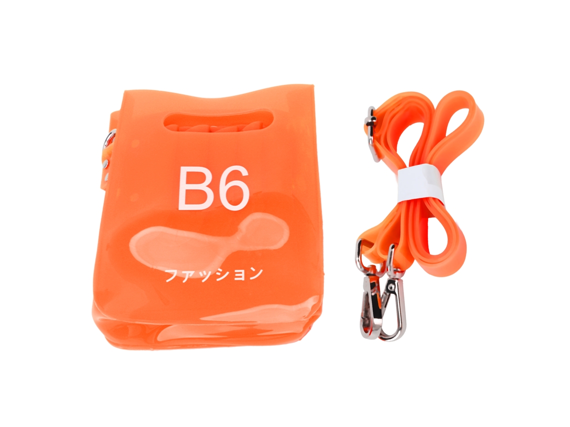 Bolsa de peluquería naranja con funda ajustable para tijeras.