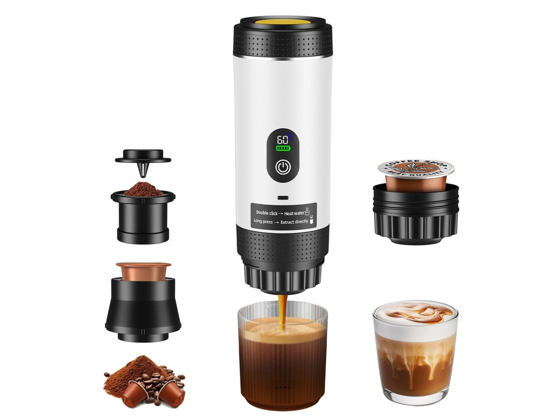 Cafetera portátil, 3 en 1, compatible con la preparación de café, A, UE-A