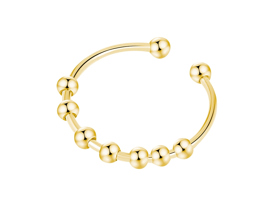 Anillo De Acero Inoxidable Resistente A La Presión Con Forma De Luna Y Estrella, Modelo Para Mujer, Para Aliviar La Ansiedad.