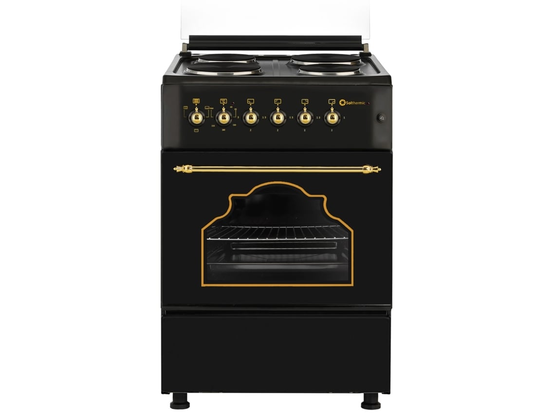 SOLTHERMIC Estufa Eléctrica Negra Rústica Negra 50X55 F5S04E3Rb