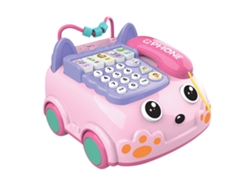 Dan26-juguete Teléfono Piano Multifuncional Con Luces Y Música Para Bebés, Laberinto De Perlas, Regalo De Cumpleaños Para Niños Y Niñas Rosa