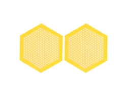 2 Fuentes De Agua Flotantes 3d Con Forma De Isla De Abejas Para Polinizadores De Jardín.