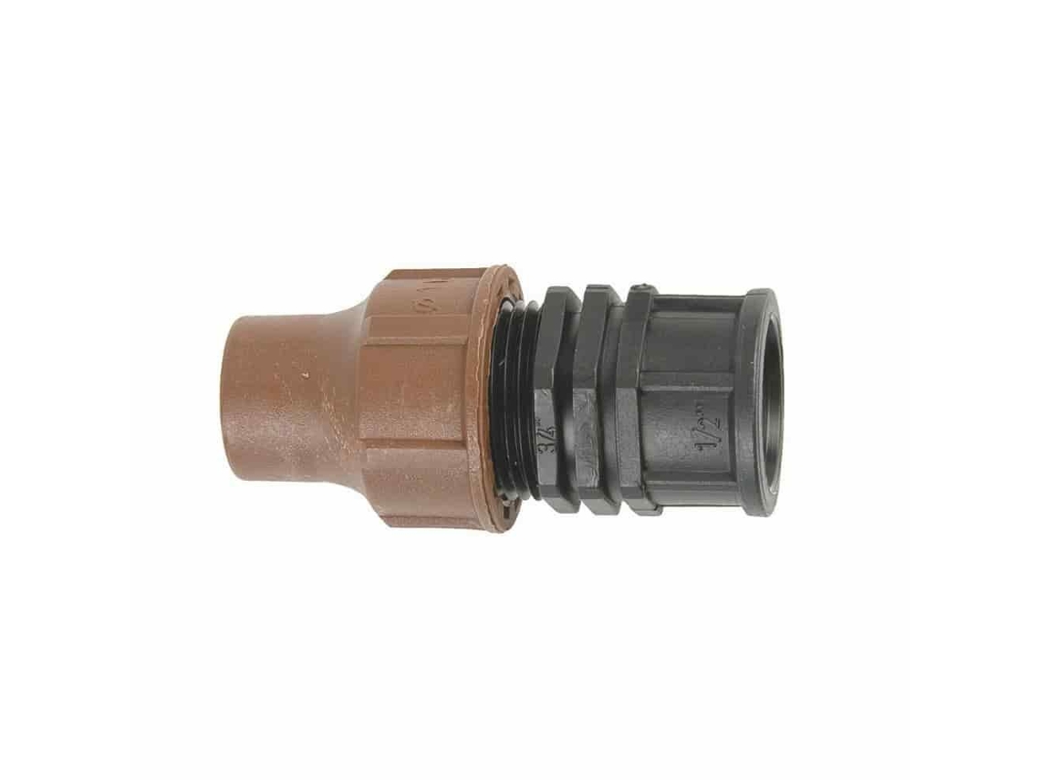 Conector de manguera de 16 mm con rosca de 3/4 en PP resistente para riego Rain Bird