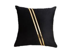 Funda De Almohada Para Sofá 45*45 Cm (Sin Núcleo) - Negro Cojín De Terciopelo Suave JEIIBRZUI