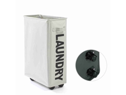 Cesto De Ropa Fino Y Plegable Con Ruedas Universales Y Tapa De Malla Para El Dormitorio.