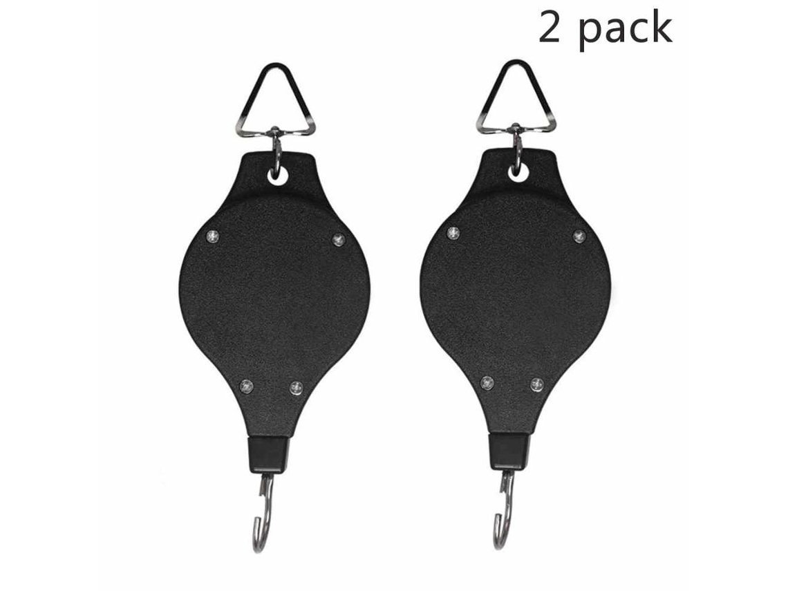 VVJIJILLY 2x Suporte Retrátil Para Vasos Suspensos, Cestos De Flores Ou Comedouros (preto)