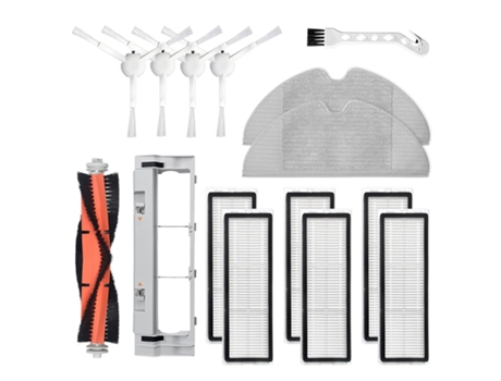 Juego de 15 accesorios para aspiradora inteligente Xiaomi Mi 1C, cepillos laterales invisibles para pared, filtro de mopa rodante
