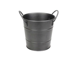 Rebe-mini Cubo De Metal Negro Para Helado Y Decoración Con Asa Pequeño Para Fiesta Boda Mesa Dulce Negro