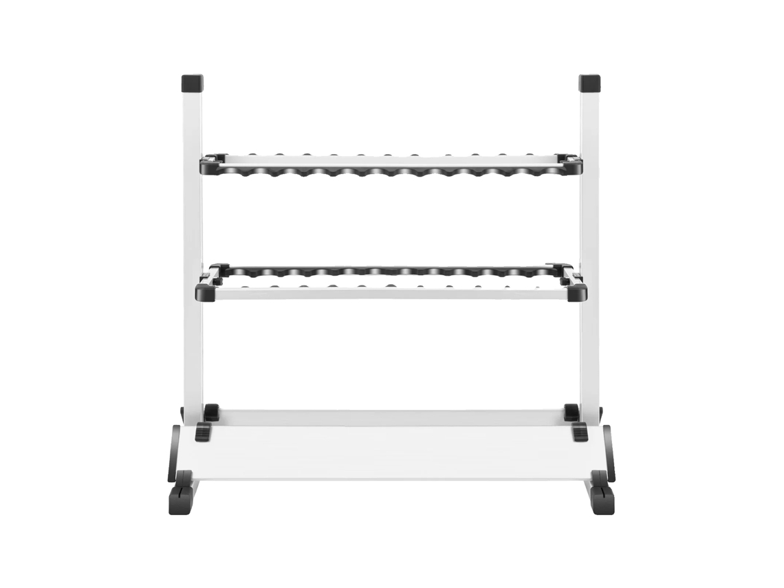 Portacañas independiente con capacidad para 24 cañas de pescar, color plateado y negro OEM