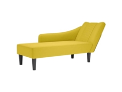 Sofá VIDAXL Amarillo Terciopelo