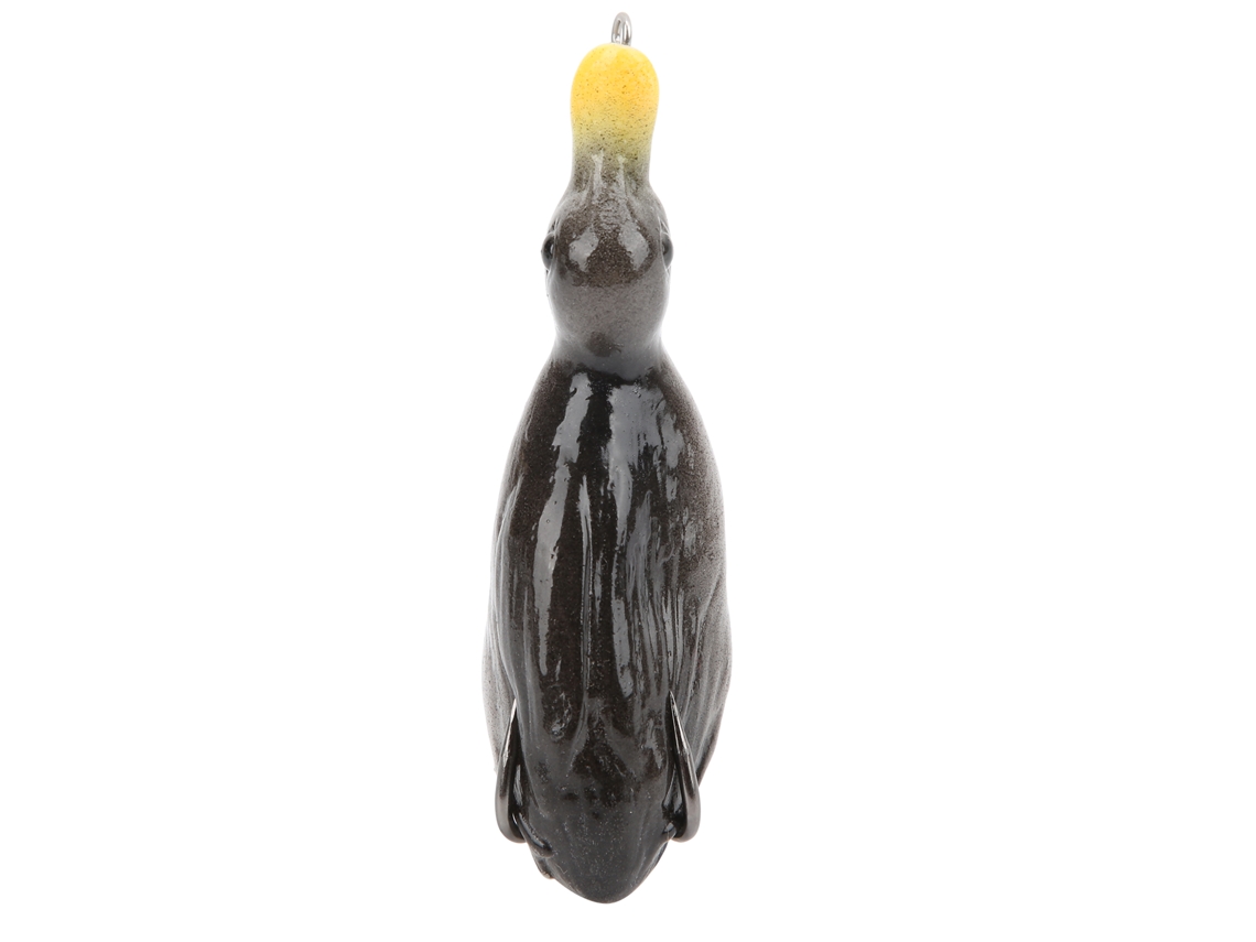 Isca De Pato Artificial Em Silicone Macio Realista Com Gancho Isca De Peixe Para Pesca Swimbait Preto