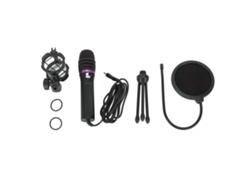 Micrófono Cardioide De 3,5 Mm Con Trípode, Filtro Antipop Y Reducción De Ruido Para Grabación De Juegos De Pc.