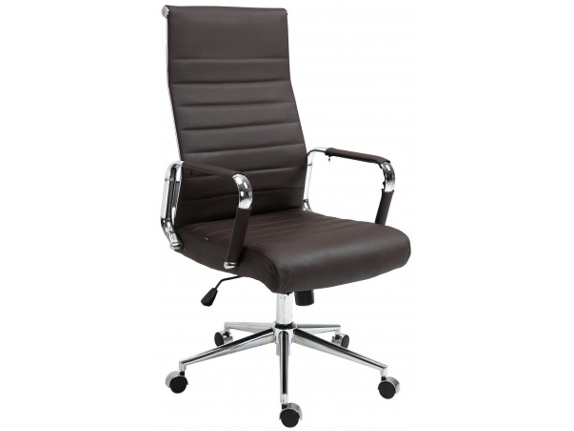 Silla de Escritorio DUDECOR (Acero - Marrón)