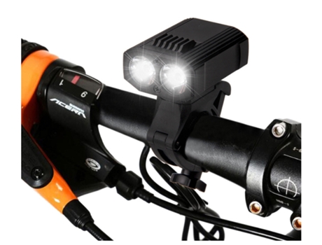 Faros de bicicleta Luz delantera de bicicleta Luces de ciclismo nocturnas duales Faros de bicicleta de montaña súper brillantes Negro-Negro ENZONS